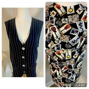 Vintage Léger Musical Instruments Themed Vest